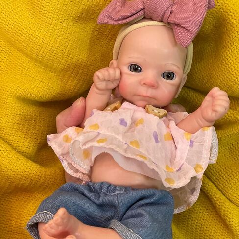 OtardDolls 11 Inch Silicone Baby Doll, Full Body Soft Silicone Reborn Baby Lifelike Baby Doll Real Life Realistic Baby Dolls with Accessories Set in Saudi Arabia
