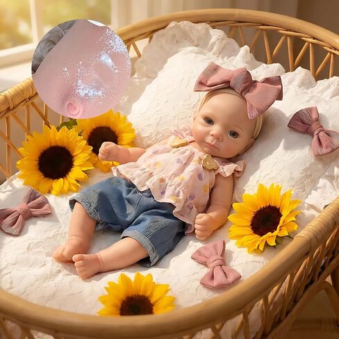 OtardDolls 11 Inch Silicone Baby Doll, Full Body Soft Silicone Reborn Baby Lifelike Baby Doll Real Life Realistic Baby Dolls with Accessories Set in Saudi Arabia