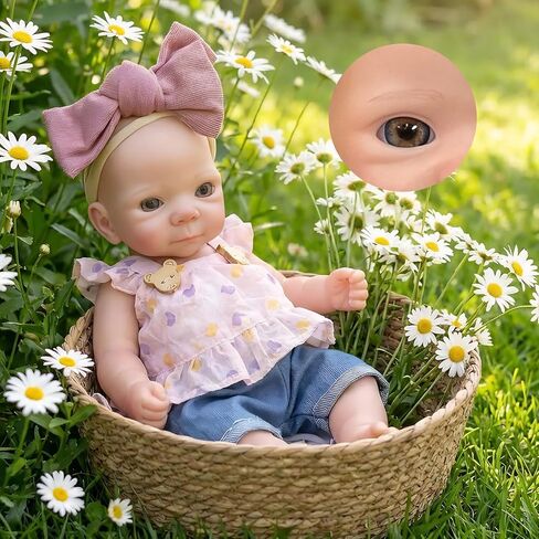 OtardDolls 11 Inch Silicone Baby Doll, Full Body Soft Silicone Reborn Baby Lifelike Baby Doll Real Life Realistic Baby Dolls with Accessories Set in Saudi Arabia