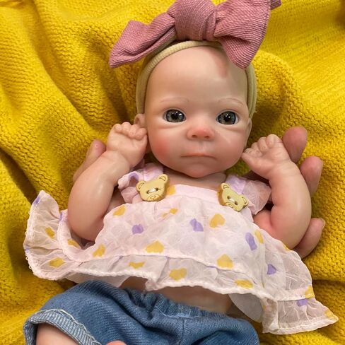 OtardDolls 11 Inch Silicone Baby Doll, Full Body Soft Silicone Reborn Baby Lifelike Baby Doll Real Life Realistic Baby Dolls with Accessories Set in Saudi Arabia