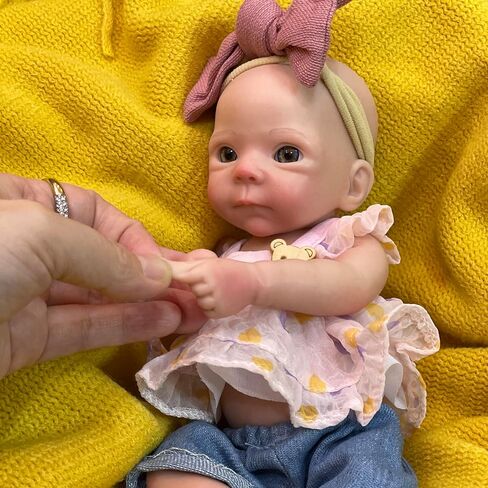 OtardDolls 11 Inch Silicone Baby Doll, Full Body Soft Silicone Reborn Baby Lifelike Baby Doll Real Life Realistic Baby Dolls with Accessories Set in Saudi Arabia