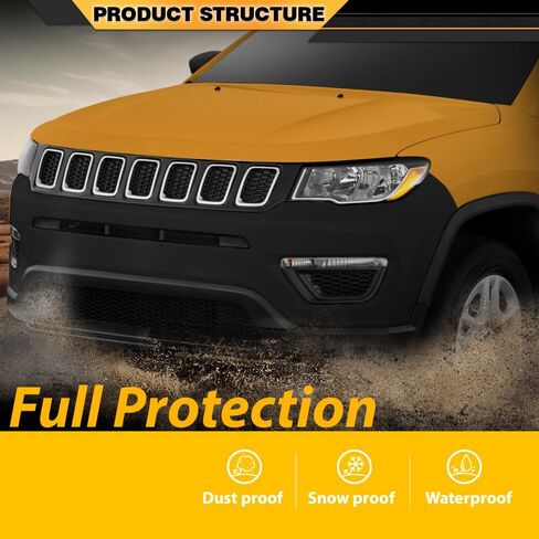 CNNELL Bumper Cover Fascia Front Upper Primed Compatible with Jeep Compass 2017-2021,Fit for Models W/O Upland Appearance Package 68499103AA, 68351154AA, CH1014124 in Kuwait