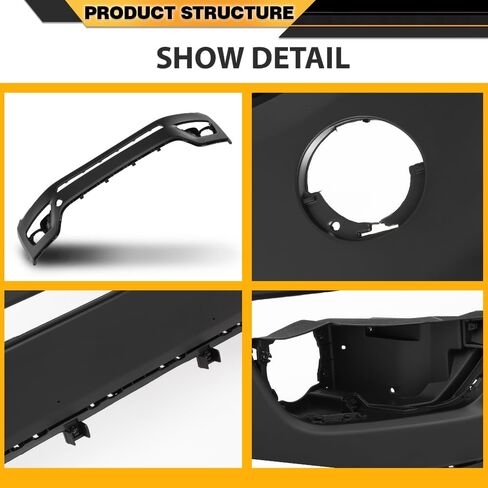 CNNELL Bumper Cover Fascia Front Upper Primed Compatible with Jeep Compass 2017-2021,Fit for Models W/O Upland Appearance Package 68499103AA, 68351154AA, CH1014124 in Kuwait