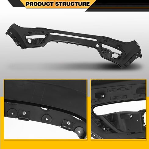 CNNELL Bumper Cover Fascia Front Upper Primed Compatible with Jeep Compass 2017-2021,Fit for Models W/O Upland Appearance Package 68499103AA, 68351154AA, CH1014124 in Kuwait