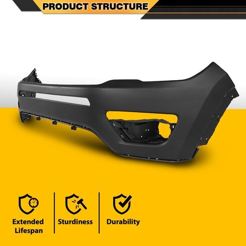 CNNELL Bumper Cover Fascia Front Upper Primed Compatible with Jeep Compass 2017-2021,Fit for Models W/O Upland Appearance Package 68499103AA, 68351154AA, CH1014124 in Kuwait