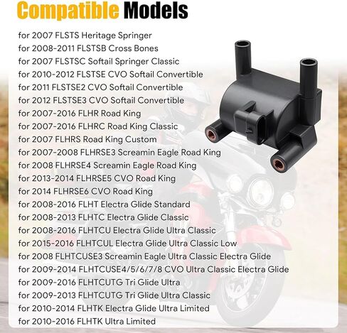 Ignition Coil Twin Cam Compatible with Harley Davidson 2007-2017 Replace 31696-07A Double Cam 3169607A 28058097 in Saudi Arabia