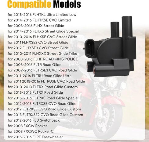 Ignition Coil Twin Cam Compatible with Harley Davidson 2007-2017 Replace 31696-07A Double Cam 3169607A 28058097 in Saudi Arabia