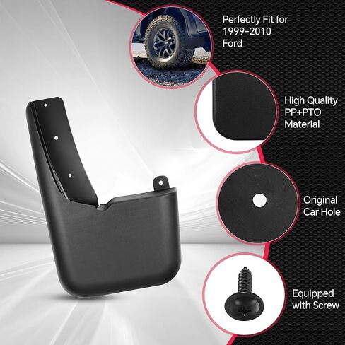 BDFHYK Mud Flaps Splash Guards PP and TPO Material Mudguards Mudflaps Compatible with f250 f350 1999-2010 with Easy to Clean Fender Flares, 4 PCS in Saudi Arabia