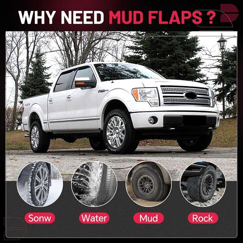 BDFHYK Mud Flaps Splash Guards PP and TPO Material Mudguards Mudflaps Compatible with f250 f350 1999-2010 with Easy to Clean Fender Flares, 4 PCS in Saudi Arabia