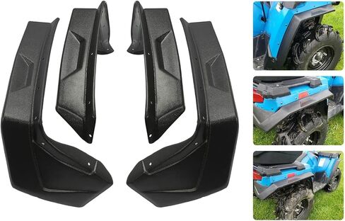 HECASA Front & Rear Mud Guard Compatible with 2014-2021 Polaris Sportsman 570 450 350 ETX 570 Touring Extensions Fender Flares 4Pcs in Kuwait