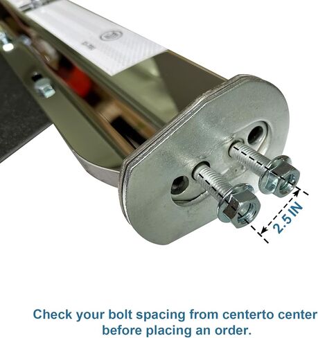 Stainless Angled Spring Loaded Mud Flap Hanger Bracket with Reflective Tapes and 24"x 24" Mud Flap for Semi Trucks-Bolt Spacing 2-1/2" 2.5"-Heavy Duty HD Mudflap Hanger in Kuwait