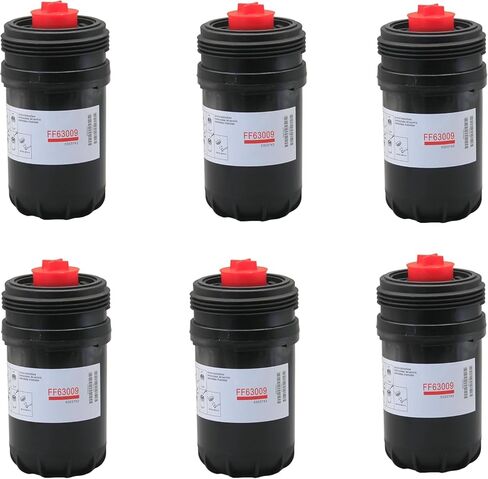6 قطع فلتر الوقود FF63009، يناسب محركات الديزل Cummins B/L Series 6.7L، عنصر الترشيح 10 ميكرون 5303743 FF63054NN FF63008 BF63000 FH22168 FF63054NN in Kuwait