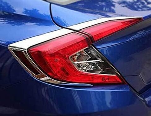 Kadore Carbon Fiber Color Rear Tail Light Eyebrow Cover Trim for Honda Civic 2016-2020 2021 Sedan 10th Gen 4-pc in Saudi Arabia