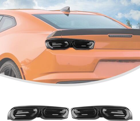 Linskip Tail Light Covers Compatible with Chevy Camaro 2019 2020 2021 2022 2023 2024, Taillight Lamp Guard Trim Bezels Decoration for Camaro Exterior Accessories(Dark Smoke) in Kuwait