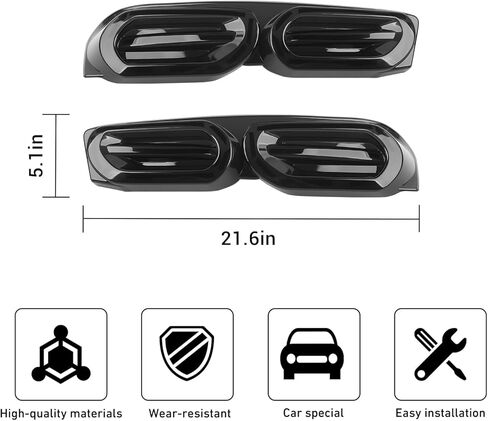 Linskip Tail Light Covers Compatible with Chevy Camaro 2019 2020 2021 2022 2023 2024, Taillight Lamp Guard Trim Bezels Decoration for Camaro Exterior Accessories(Dark Smoke) in Kuwait