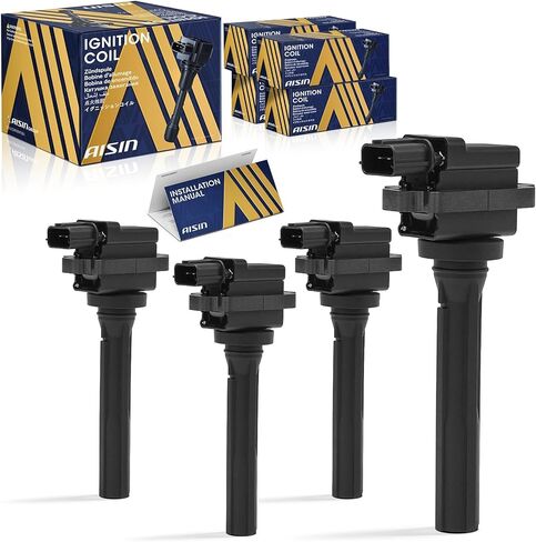 AISIN AFTERMARKET ESCAZ-00167 حزمة من 4 ملفات إشعال - متوافقة مع شيفروليه تراكر 1999-2004، سوزوكي إيريو 2002-2007، إستيم 1999-2002، سايد كيك 1998، فيتارا 1999-2003 - 4Cyl 1.8L 2.0L in Kuwait