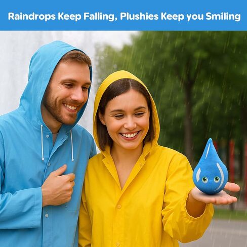 Thunderheads Raindrop Plushie, Nature-Inspired Educational Soft Collectible with Fact Card, Fun STEM Tool for Learning Rain, Weather and Earth Science, Sustainable Gift for Families & Curious Minds in Saudi Arabia