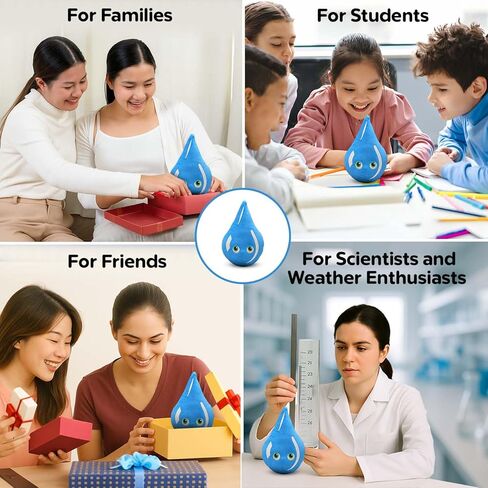 Thunderheads Raindrop Plushie, Nature-Inspired Educational Soft Collectible with Fact Card, Fun STEM Tool for Learning Rain, Weather and Earth Science, Sustainable Gift for Families & Curious Minds in Saudi Arabia