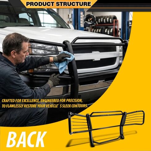 CNNELL واقي فرشاة الشواية الممتصة للصدمات متوافق مع Chevy Avalanche 1500 2002 2003 2004 2005 2006 (مع كسوة الجسم) أسود in Kuwait