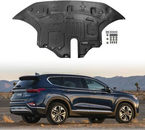 Engine Splash Shield Fit for Hyundai Santa FE 2019 2020 Lower Engine Case Guard Under Engine Cover Fit for Santa FE Front Engine Guard Mud Flaps Including Screw Hardware in Saudi Arabia