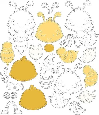 Gnome Friends Honey Bee and Four Leaf Clover Metal Cutting Dies and Stamps 2025 New for Making Scrapbooking DIY Birthdays Album Greeting Card Stencil Die Cuts Decorate (M3028-Dies) in Saudi Arabia
