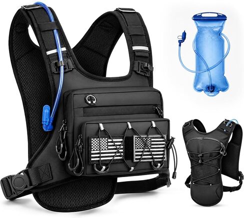 Running Vest for Men & Women – Water Backpack with Upgraded 2L Leak-Proof Bladder, No-Bounce Fit & 3-Pocket Organized Storage, Reflective Hydration Backpack for Running, Hiking & Cycling in Kuwait