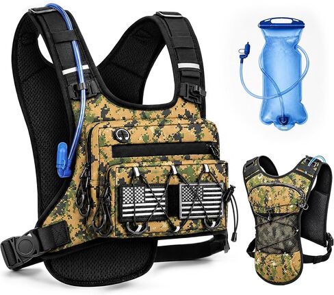 Running Vest for Men & Women – Water Backpack with Upgraded 2L Leak-Proof Bladder, No-Bounce Fit & 3-Pocket Organized Storage, Reflective Hydration Backpack for Running, Hiking & Cycling in Kuwait
