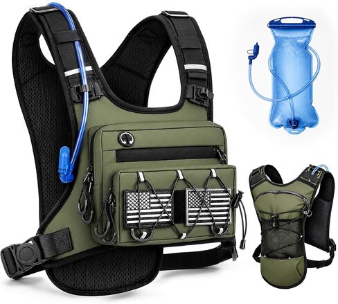Running Vest for Men & Women – Water Backpack with Upgraded 2L Leak-Proof Bladder, No-Bounce Fit & 3-Pocket Organized Storage, Reflective Hydration Backpack for Running, Hiking & Cycling in Kuwait