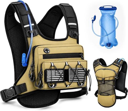 Running Vest for Men & Women – Water Backpack with Upgraded 2L Leak-Proof Bladder, No-Bounce Fit & 3-Pocket Organized Storage, Reflective Hydration Backpack for Running, Hiking & Cycling in Kuwait