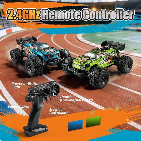 Remote Control Car for Kids, All-Terrain Remote Control Truck for Boys, Rechargeable Rc Truck, 1:20, 20KM/H, 2.4GHZ, Speed Friendly, Sturdy, Ideal Gift for Christmas, Birthday, Kids, Beginner (Blue) in Saudi Arabia