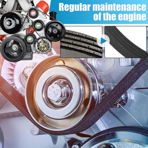 AC Belt A/C Compressor Serpentine Drive Belt Fit for Chevy, GMC, Cadillac - Silverado 1500 LD, Sierra 1500 2014-2023, Sierra 2500 HD 2020-2023, Tahoe, Suburban, Yukon, Escalade ESV 4PK856E in Saudi Arabia