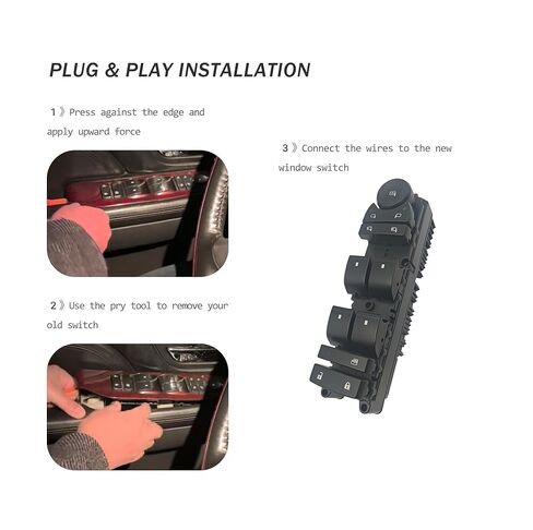 20835553 Power Window Switch Driver Side for 2007-2013 Chevrolet Silverado, Avalanche, 2007-2014 Suburban, Sierra, Yukon with Power Folding Mirrors - Direct Replacement for OEM 15093440 15906881 in Saudi Arabia