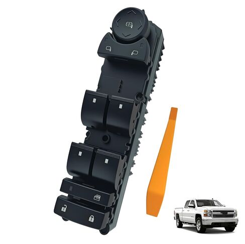 20835553 Power Window Switch Driver Side for 2007-2013 Chevrolet Silverado, Avalanche, 2007-2014 Suburban, Sierra, Yukon with Power Folding Mirrors - Direct Replacement for OEM 15093440 15906881 in Saudi Arabia