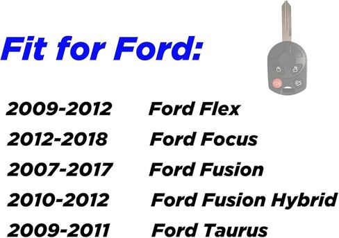 Key Fob Cover for Ford Escape: 4 Buttons Key Fob Case Fit for Ford C-max Edge Escape Hybrid Expedition Fiesta Flex Focus Fusion Taurus 2007-2019丨Remote Protective OUCD6000022 CWTWB1U793 (Blue) in Saudi Arabia