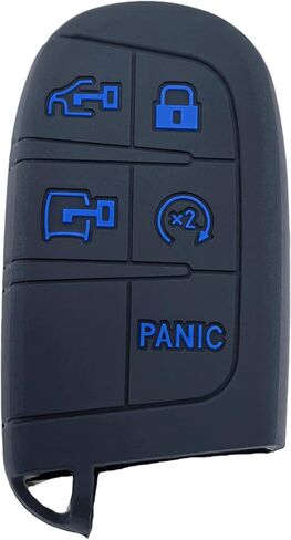 Silicone 5 Buttons Smart Key Fob Cover for 2025 2024 2023 2022 Ram ProMaster 1500 2500 3500 (Carbon Fiber Black) in Kuwait