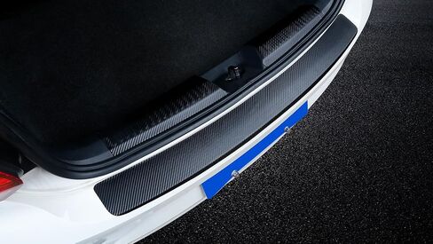 1 Pcs Rear Trunk Bumper Guard Protector for Jeep Grand Cherokee L 2021-2025, Auto Tailgate Edge Scuff Plate Anti Scratch Decal Stickers Carbon Fiber,Black 104 * 9 in Saudi Arabia