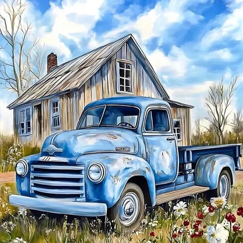 Acudotr Diamond Painting Kits for Adults, 5D DIY Truck Diamond Art Kits for Beginners, Full Drill Diamond Painting Kits for Home Wall Decor, 12x12 Inch in Kuwait