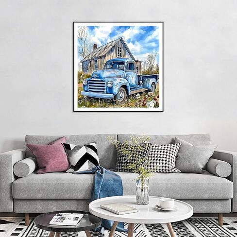 Acudotr Diamond Painting Kits for Adults, 5D DIY Truck Diamond Art Kits for Beginners, Full Drill Diamond Painting Kits for Home Wall Decor, 12x12 Inch in Kuwait