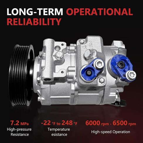 HYR New Air Conditioner AC Compressor with Clutch Compatible with Audi A4 A4 Quattro 2005-2013, Q5 2011-2012, A5 A5 Quattro 2010-2012, A6 2012-2015, A6 Quattro 2013-2015, 1.8L 2.0L 3.2L in Saudi Arabia