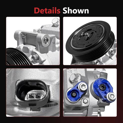 HYR New Air Conditioner AC Compressor with Clutch Compatible with Audi A4 A4 Quattro 2005-2013, Q5 2011-2012, A5 A5 Quattro 2010-2012, A6 2012-2015, A6 Quattro 2013-2015, 1.8L 2.0L 3.2L in Saudi Arabia