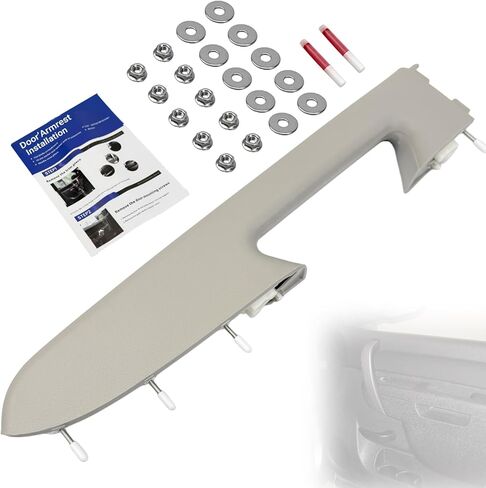 22818466 Front Left Driver Side Armrest Repair Kit Fit for 2010-2014 Chevy Silverado 1500 2500HD 3500HD & GMC Sierra 1500 2500HD 3500HD Door Panel with Release Handle Below Armrest(Gray) in Saudi Arabia