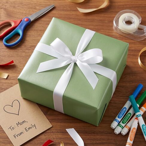 ورق تغليف FYXHHOT أخضر غير لامع، ورق لؤلؤي لامع، ورق تغليف الهدايا، مثالي لحفلات الزفاف، عيد الحب، عيد الميلاد، عيد الميلاد، استحمام الطفل (17 بوصة × 32.8 قدم) in Kuwait