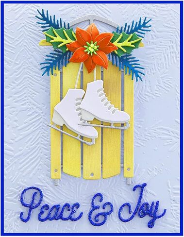 LZBRDY Merry Christmas Peace of Joy Greetings Bright Wishes Words Embossing Metal Cutting Dies for Card Making and Scrapbooking Birthday Thanksgiving Christmas Craft Die Cuts Stencil in Kuwait