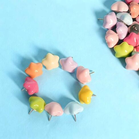 50 Pcs Star Push Pins, Cute Push Pins, Decorative Thumbtack for Bulletin Board Photos Notes DIY Crafts Soft Cork Board, Reusable&Fun Wall Decor. in Kuwait