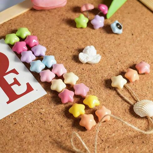 50 Pcs Star Push Pins, Cute Push Pins, Decorative Thumbtack for Bulletin Board Photos Notes DIY Crafts Soft Cork Board, Reusable&Fun Wall Decor. in Kuwait