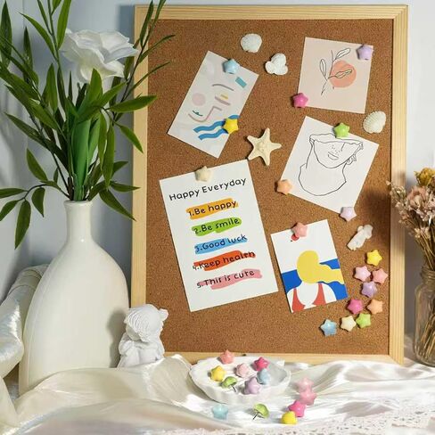 50 Pcs Star Push Pins, Cute Push Pins, Decorative Thumbtack for Bulletin Board Photos Notes DIY Crafts Soft Cork Board, Reusable&Fun Wall Decor. in Kuwait