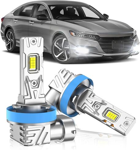Fit for Honda 2006-2022 Accord Fog Light Bulb, 18000 Lumens 6000K White Fog Lights, 600% Upgraded Brightness, 60000+ Hours Lifespan, Plug and Play, Pack of 2 in Saudi Arabia