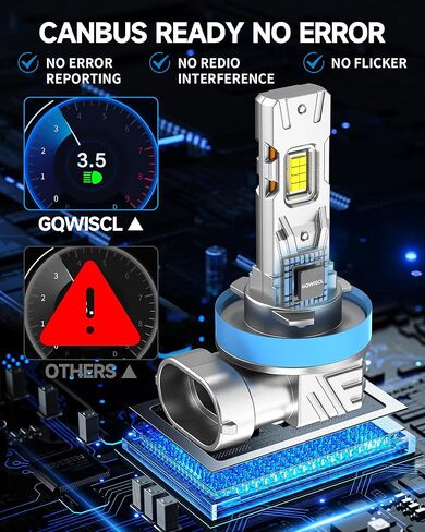 Fit for Honda 2006-2022 Accord Fog Light Bulb, 18000 Lumens 6000K White Fog Lights, 600% Upgraded Brightness, 60000+ Hours Lifespan, Plug and Play, Pack of 2 in Saudi Arabia