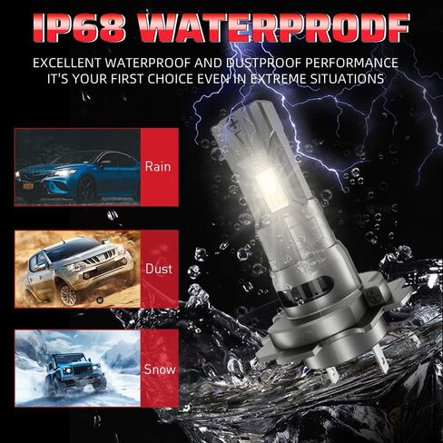For Volkswagen Jetta 2006,2008,2009,2015-2019 Hi-Low Beam Light Bulbs,6000K White,900% Brighter Lightness, Plug and Play,70,000+ Hours Lifespan,1:1 Halogen Size(Pack of 4) in Kuwait