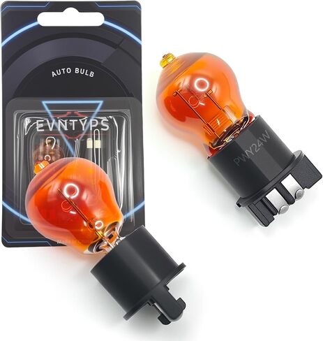 12 فولت 24 وات OEM قياسي هالوجين PWY24W 12174NA مصابيح إضاءة إشارة الانعطاف كهرمان مناسبة لكرايسلر 200 2015 2016 2017، لكرايسلر باسيفيكا 2017-2020، لكرايسلر فوييجر 2020-2024، حزمة من 2. in Kuwait